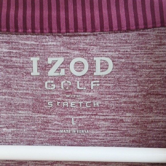 Make Offer! Izod Purple Polo Shirt Casual Comfort - Picture 3 of 4